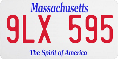 MA license plate 9LX595