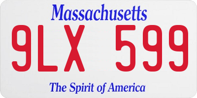 MA license plate 9LX599