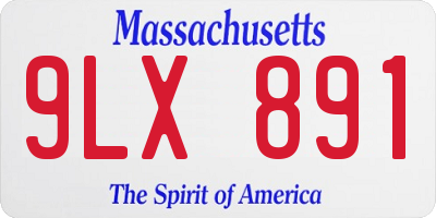MA license plate 9LX891