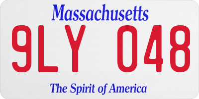 MA license plate 9LY048