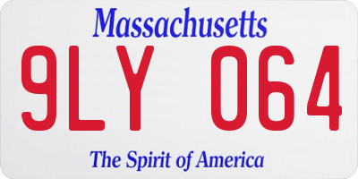 MA license plate 9LY064