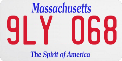 MA license plate 9LY068