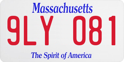 MA license plate 9LY081