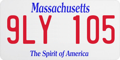 MA license plate 9LY105