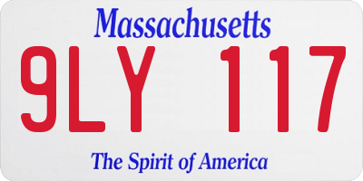 MA license plate 9LY117
