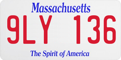 MA license plate 9LY136