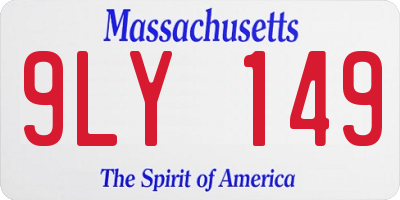 MA license plate 9LY149