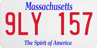 MA license plate 9LY157