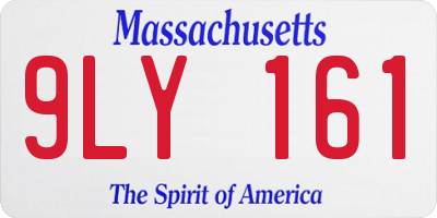 MA license plate 9LY161