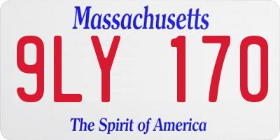 MA license plate 9LY170