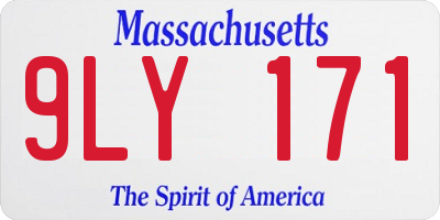 MA license plate 9LY171