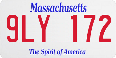 MA license plate 9LY172