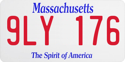 MA license plate 9LY176