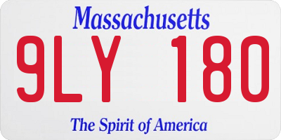 MA license plate 9LY180