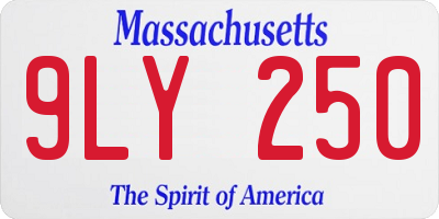 MA license plate 9LY250