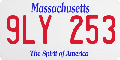 MA license plate 9LY253