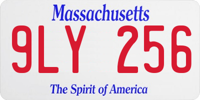MA license plate 9LY256