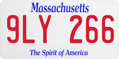 MA license plate 9LY266
