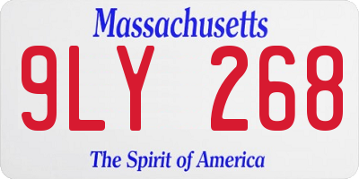 MA license plate 9LY268