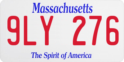 MA license plate 9LY276