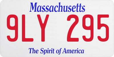 MA license plate 9LY295