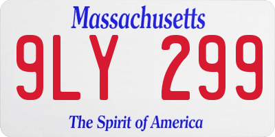MA license plate 9LY299