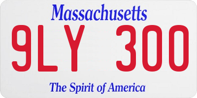 MA license plate 9LY300