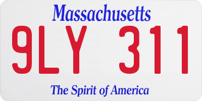 MA license plate 9LY311