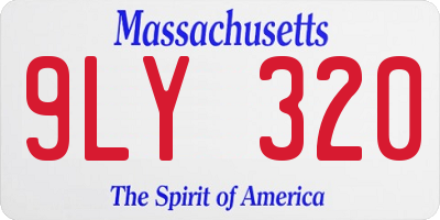 MA license plate 9LY320