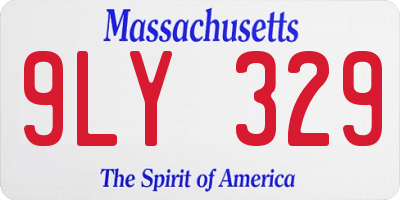 MA license plate 9LY329
