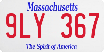 MA license plate 9LY367