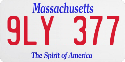 MA license plate 9LY377