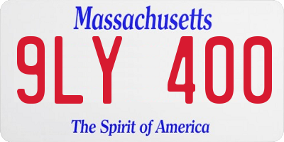 MA license plate 9LY400