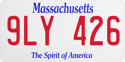 MA license plate 9LY426