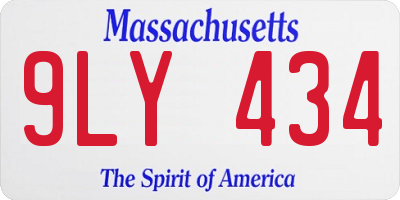 MA license plate 9LY434