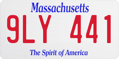 MA license plate 9LY441