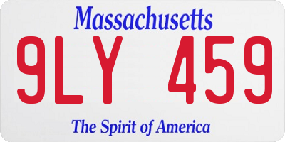 MA license plate 9LY459