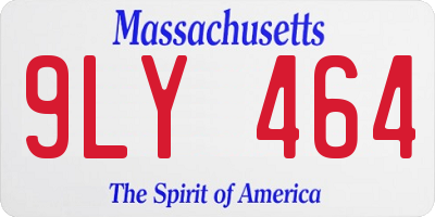MA license plate 9LY464