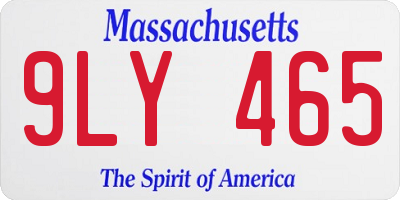 MA license plate 9LY465