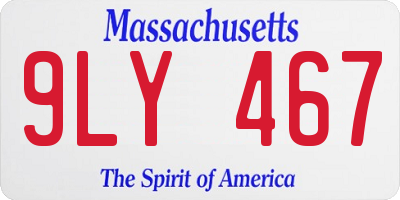 MA license plate 9LY467