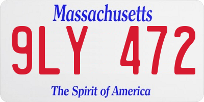 MA license plate 9LY472