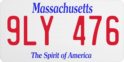 MA license plate 9LY476