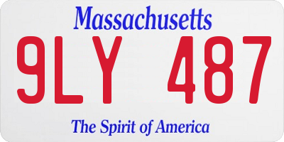 MA license plate 9LY487