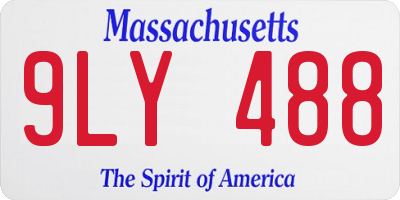 MA license plate 9LY488