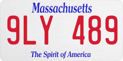 MA license plate 9LY489