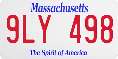 MA license plate 9LY498