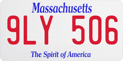 MA license plate 9LY506