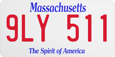 MA license plate 9LY511