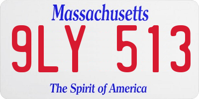 MA license plate 9LY513