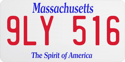 MA license plate 9LY516